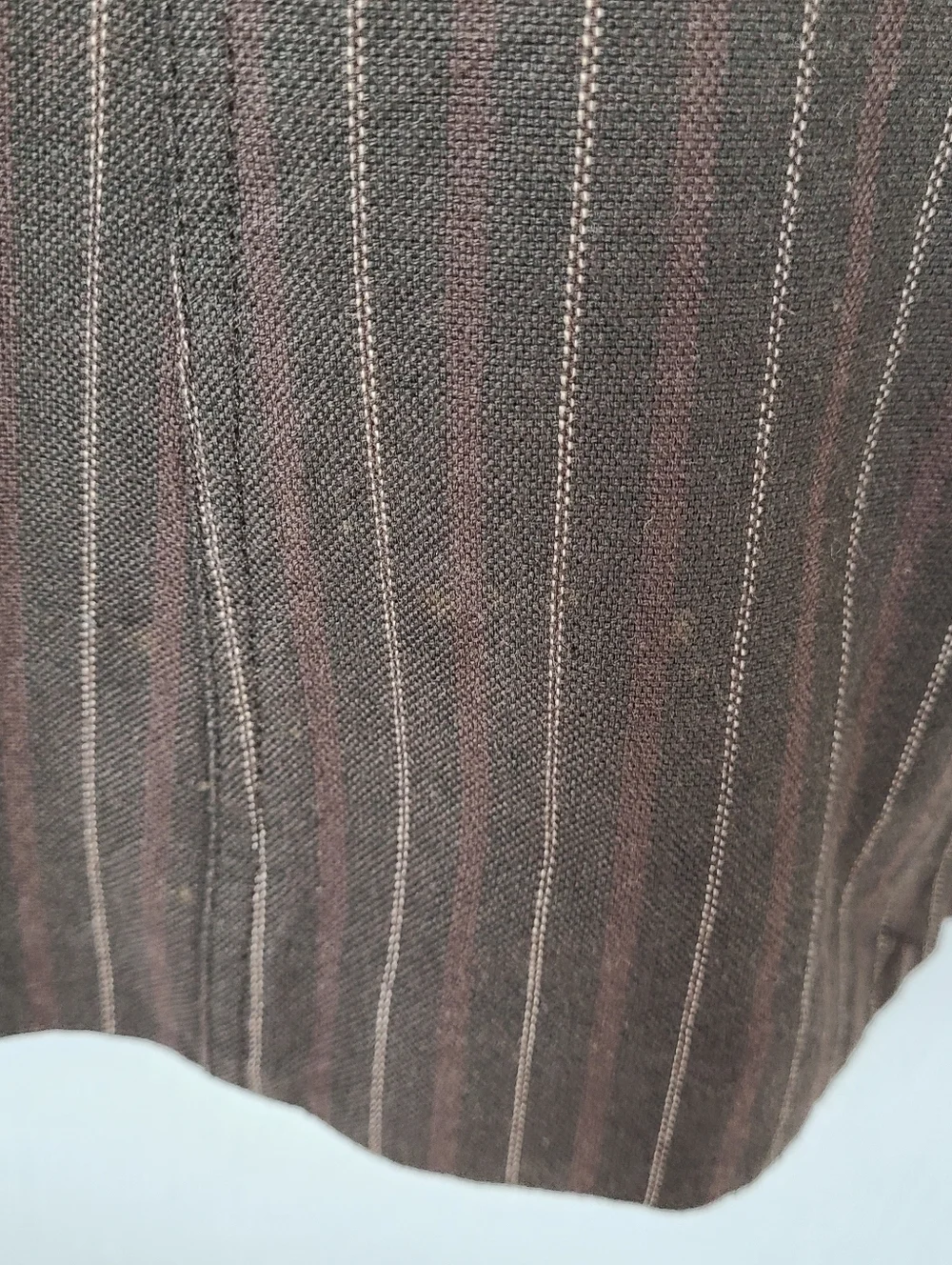 Marc Ecko Cut & Sew Y2K Brown Striped Military Graphic Blazer Sport Coat